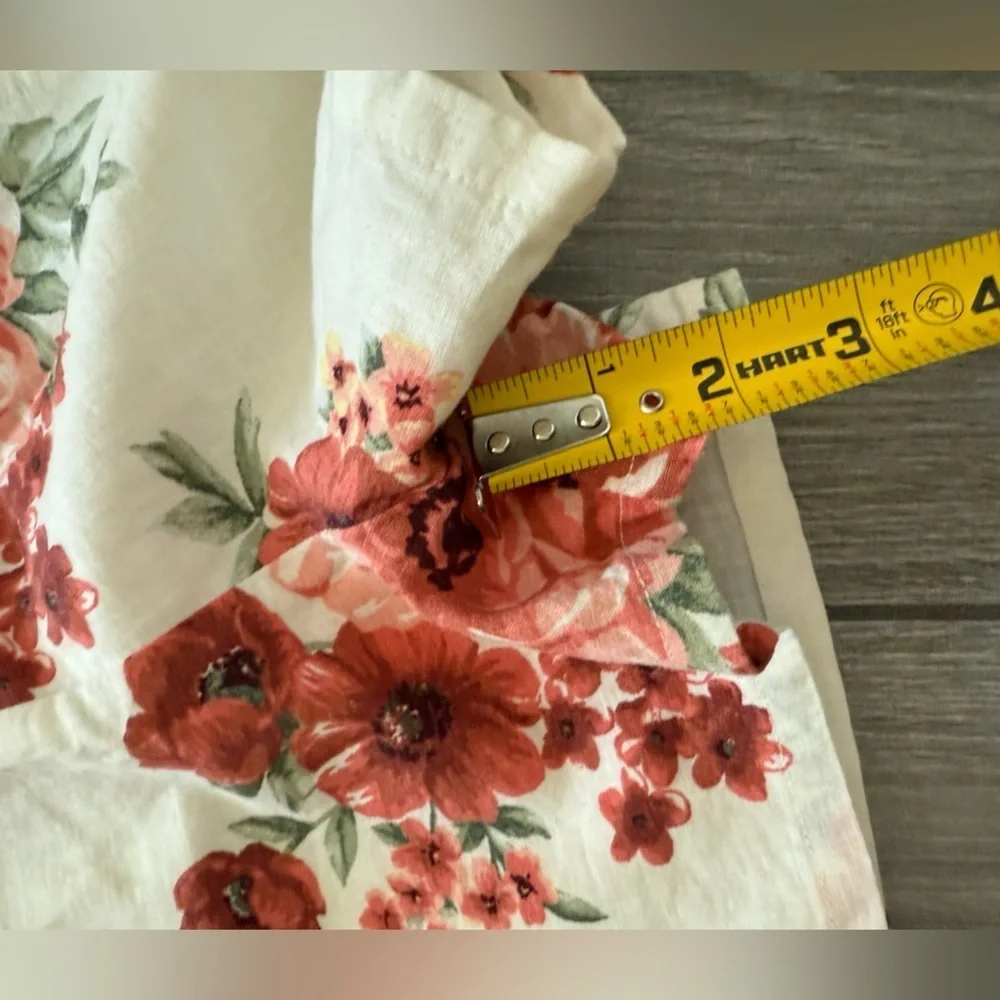 Forever 21|Women's White Linen Floral Shorts in high waisted•••NWT, Large - Picture 12 of 14
